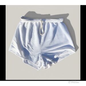 Aerie A&E fleece sweat shorts sleep lounge pjs XS/S white